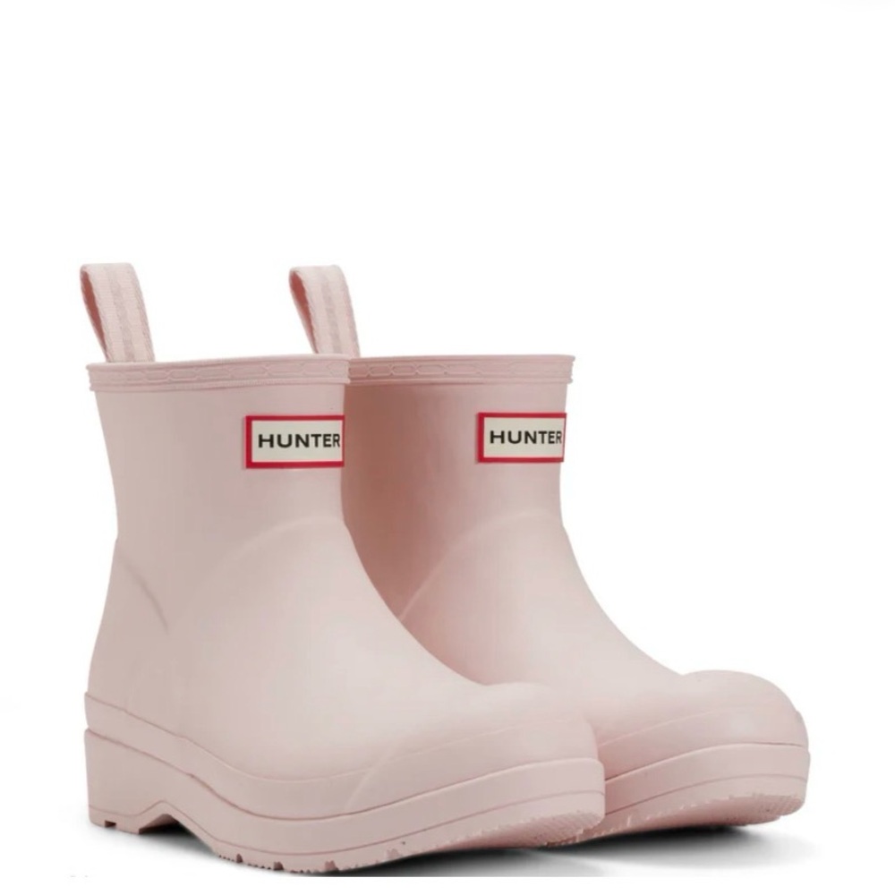 Hunter Pink Waterproof Ankle Boots